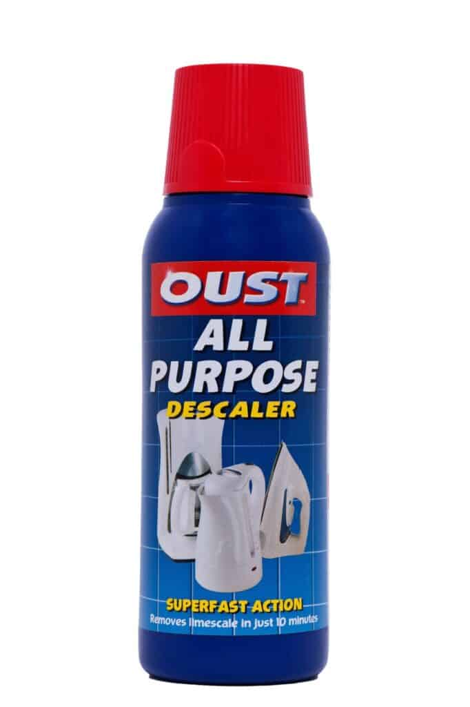 A bottle of Oust all purpose Descaler