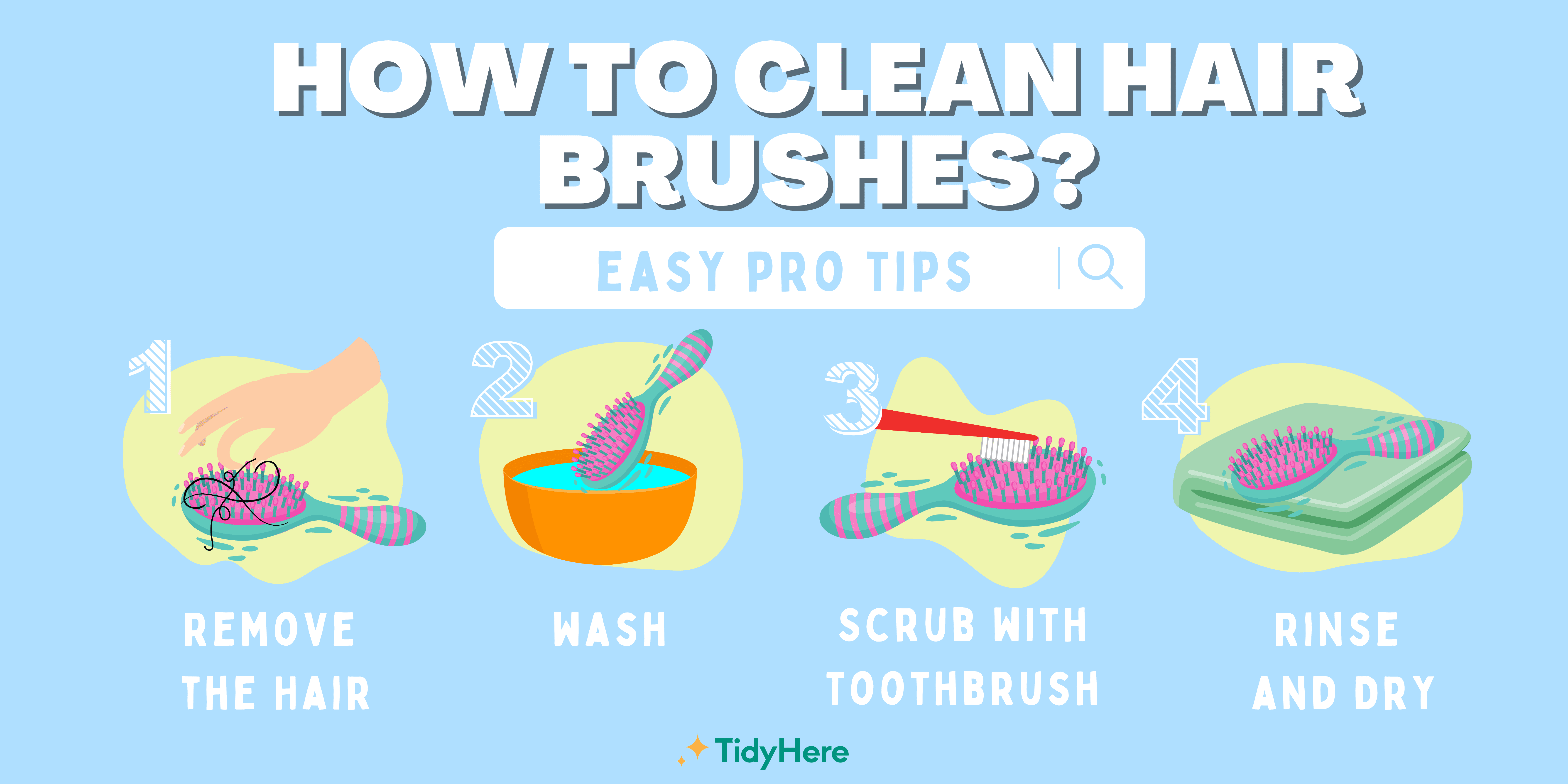 how to clean hair brushes easy pro tips infographic