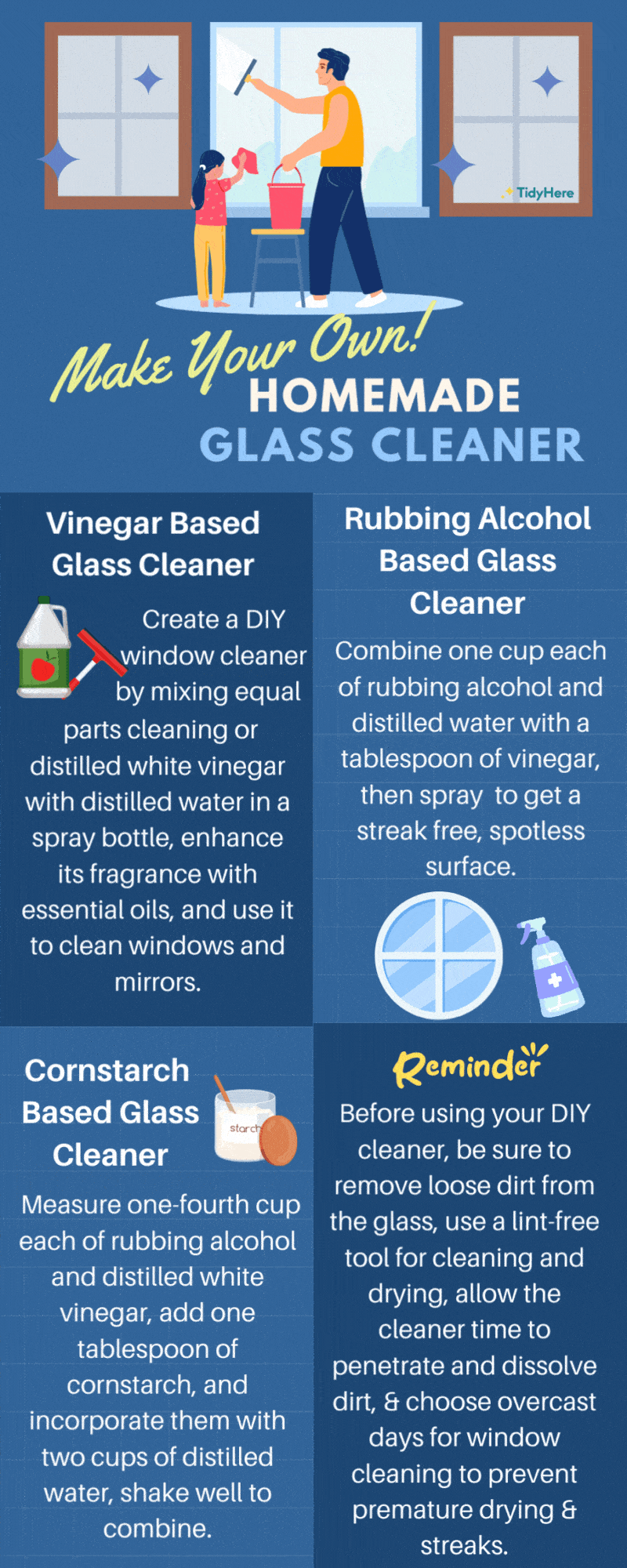 Make Your Own Homemade Glass Cleaner Tidyhere Infographic