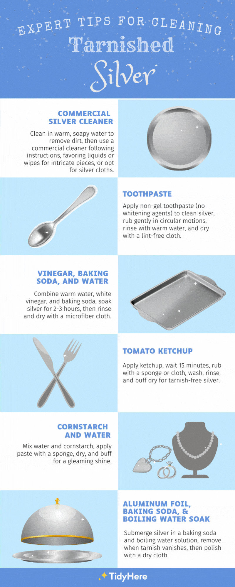 Expert Tips for Cleaning Tarnished Silver Tidyhere Infographic