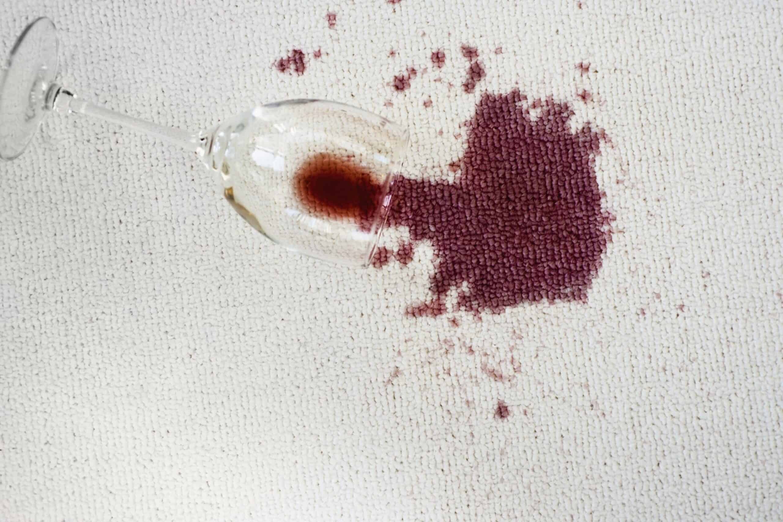 How to Clean Your Carpet Like a Pro Tidyhere Image of a Spilled Red Wine in the Carpet