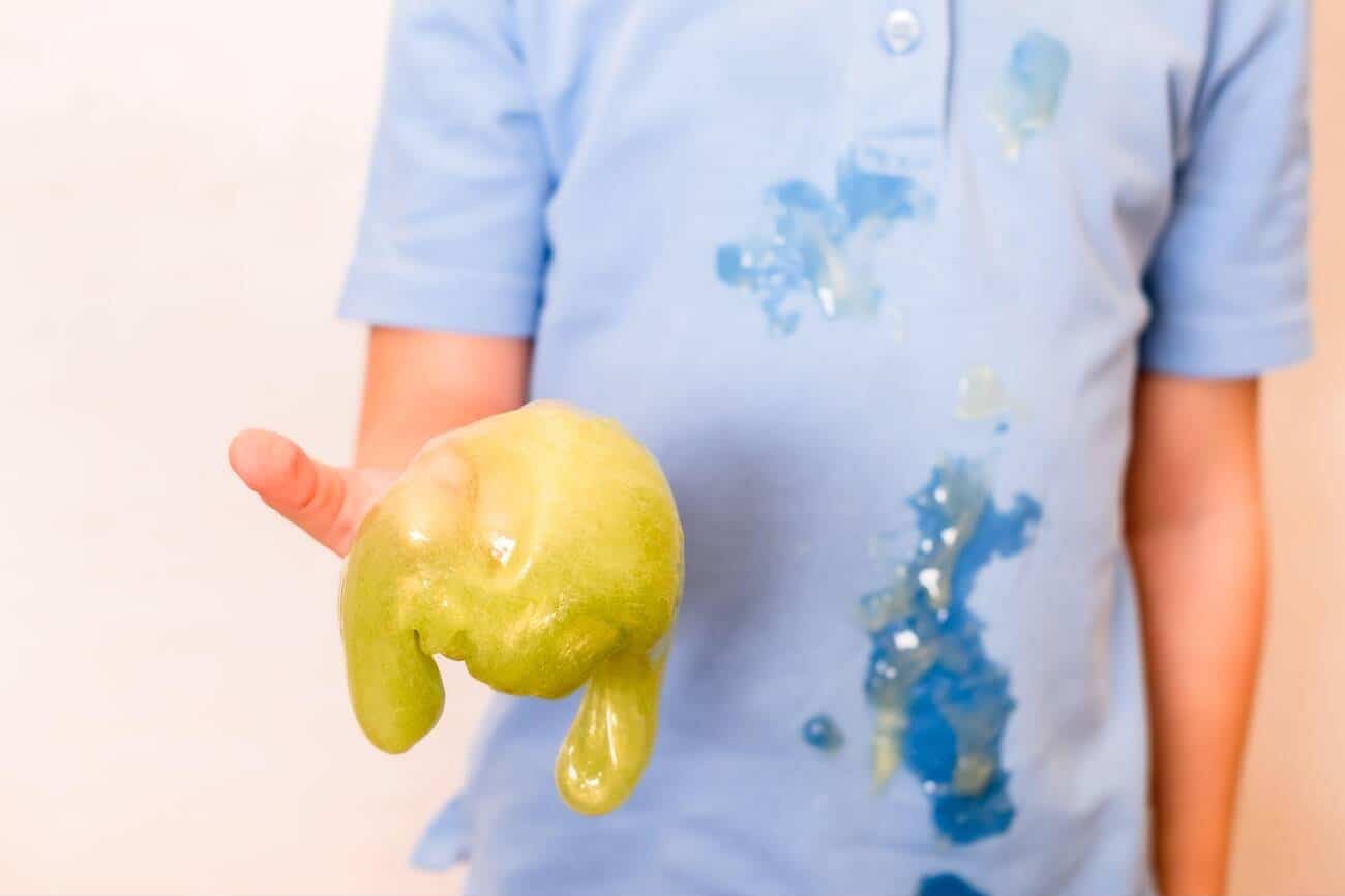 How to Get Slime Out of Clothes Tidyhere Image of Green Slime Stain On Clothes
