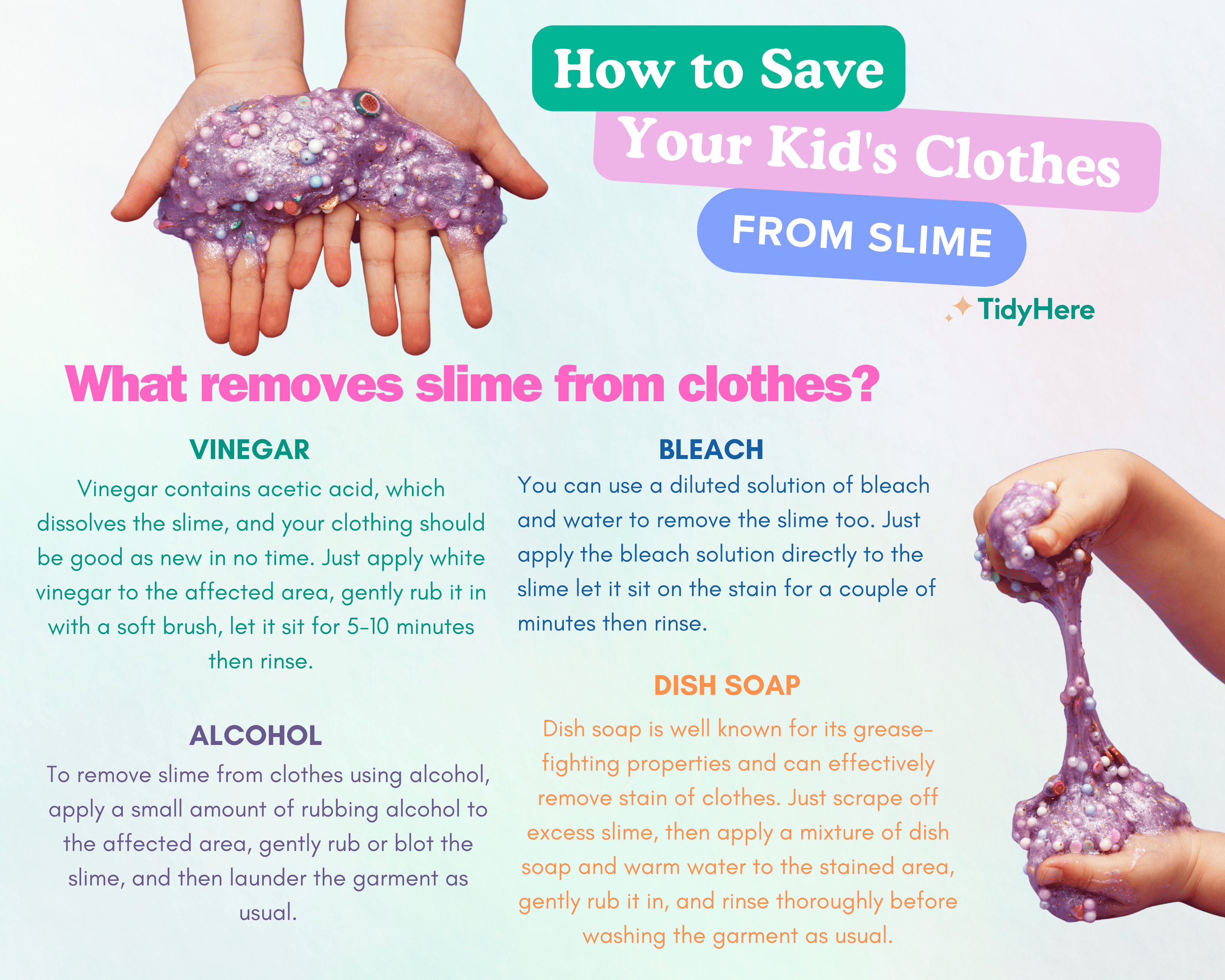 How to Get Slime Out of Clothes Tidyhere Infographic