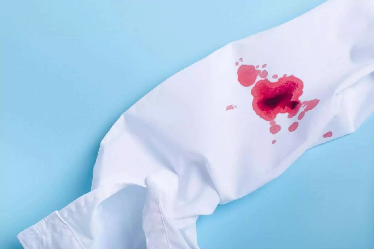 How To Get Blood Out of Clothes red stain on sleeves