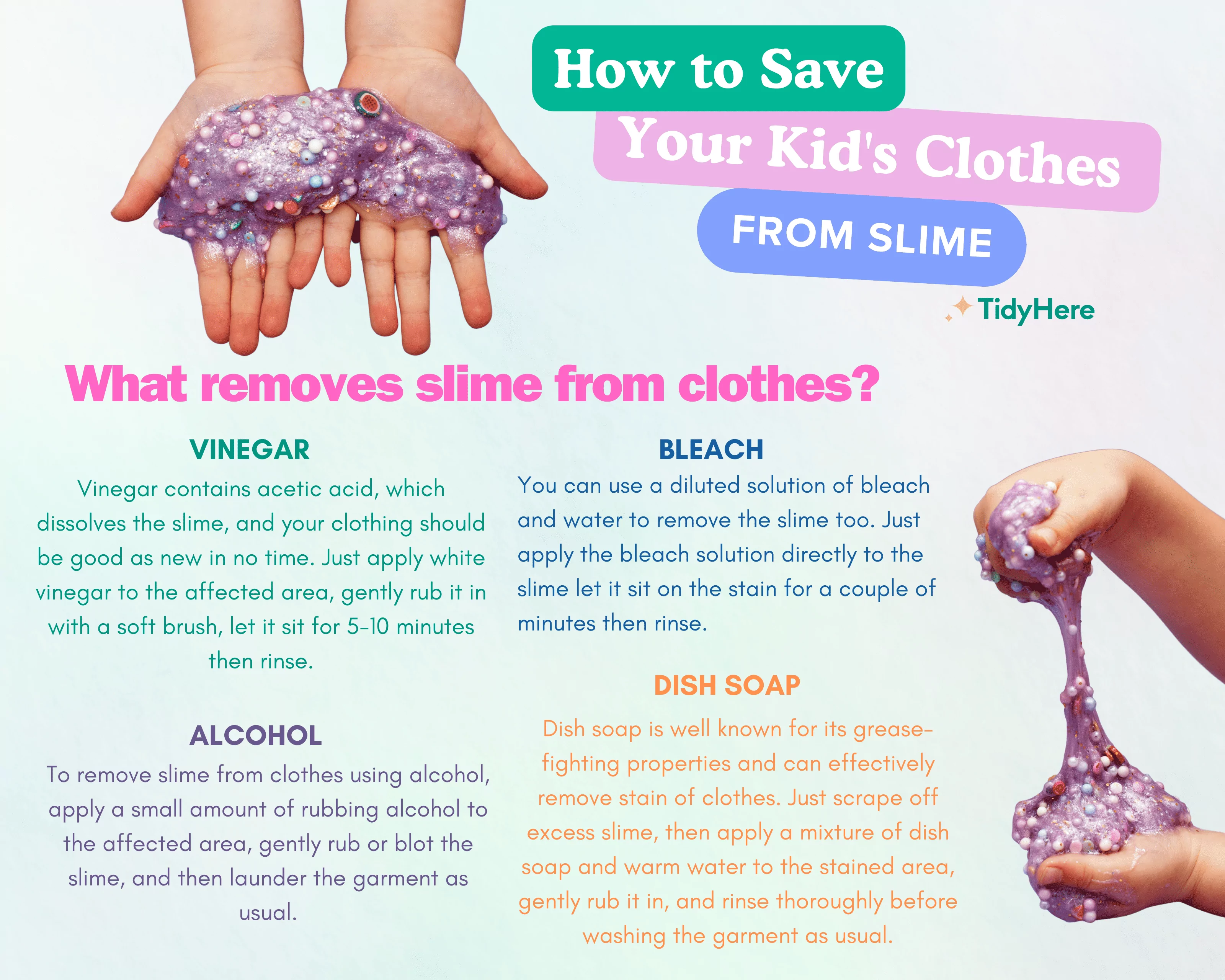 How to Get Slime Out of Clothes Tidyhere Infographic